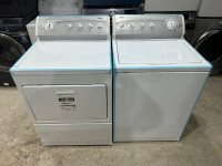 WHITE TOP LOADE WASHER ELECTRIC DRYER SET