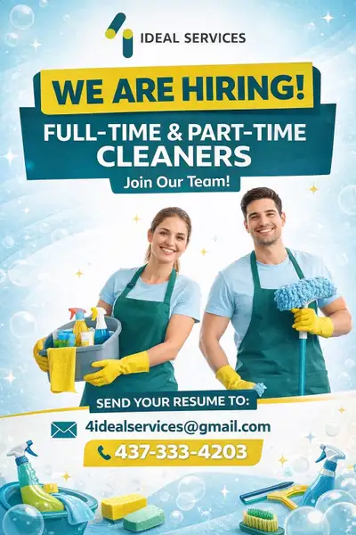Residential & Commercial Cleaners Wanted, View more