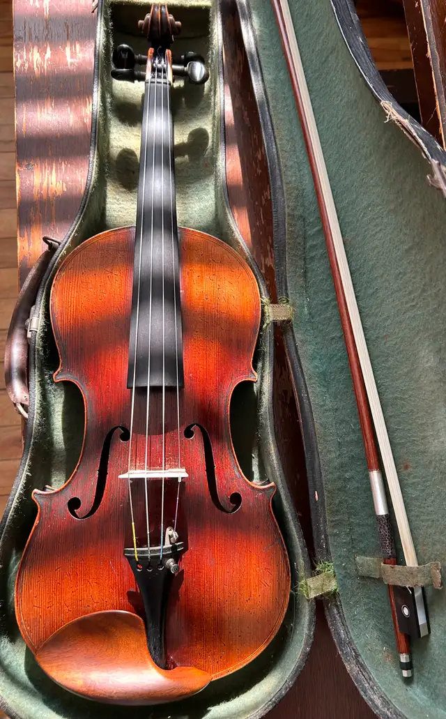 1930-40 Unlabelled German luthier 4/4 violin kit, mint $995, obo62854390566018122