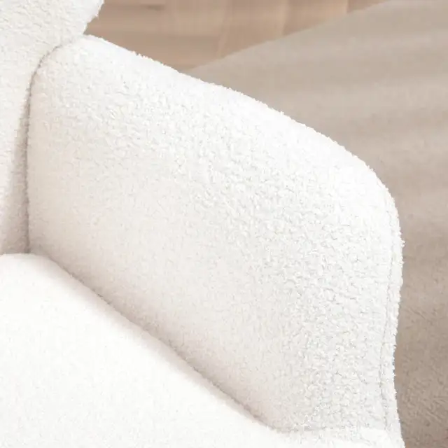 Accent Sherpa Chair, Upholstered Armchair, Fluffy Wingback Chair in Chairs & Recliners in Markham / York Region - Image 7