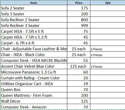 Moving Sale furniture , View more