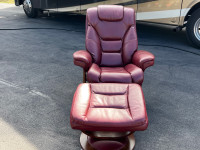 Recliner - swivel chair with footstool