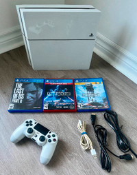 PS4 Playstation Video Game System + 3 Games