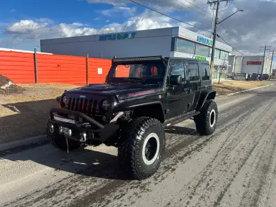 This jeep was never beat but was built to go anywhere! It was towed behind a motorhome and not used...