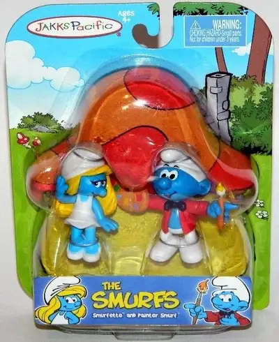 Jakks Pacific 2-pack Smurfs poseable figurines new in package, $10 each pack. - Smurfette & Painter...