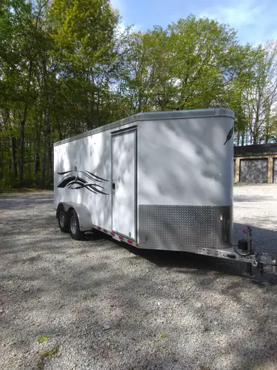 Featherlite model 1610 enclosed trailer Stored indoors in as new condition 16 feet long plus V nose...
