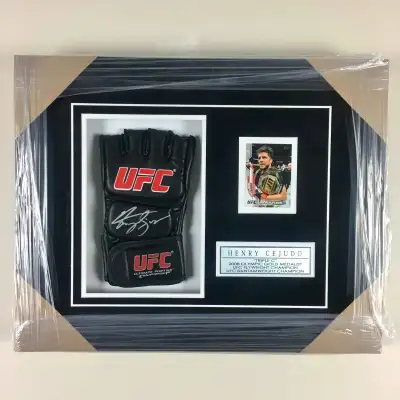 UFC Henry Cejudo Signed Autographed Glove Framed Beckett, View more