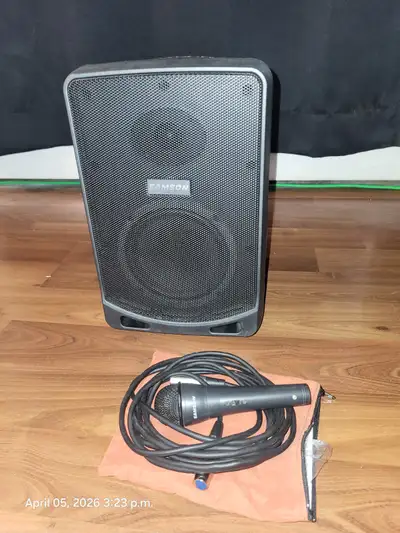 Portable PA or amplifier. 100 watts. Good condition. Currently working but will need a 7.2 ah 12v ba...