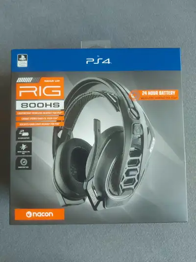 This is a new RIG 800HS lightweight wireless gaming headset for PlayStation 4 and PlayStation 5, des...