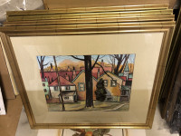 Listed Artist Louis Dobry Paintings -Toronto East End + Orillia