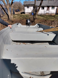 14.2 ft.aluminum boat with 20 mercury motor and trailer
