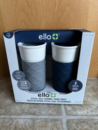 Ello Ceramic Travel Mugs, Set of 2