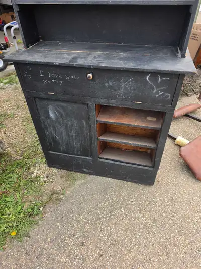 Wooden hutch and cabinet, View more