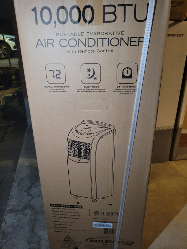 Air Conditioner Soleus Air Portable 10,000 BTU Brand New in Other in Markham / York Region - Image 2