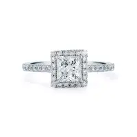 1.56 TCW Princess Cut Diamond Engagement Ring In 14k Gold,E-VS1