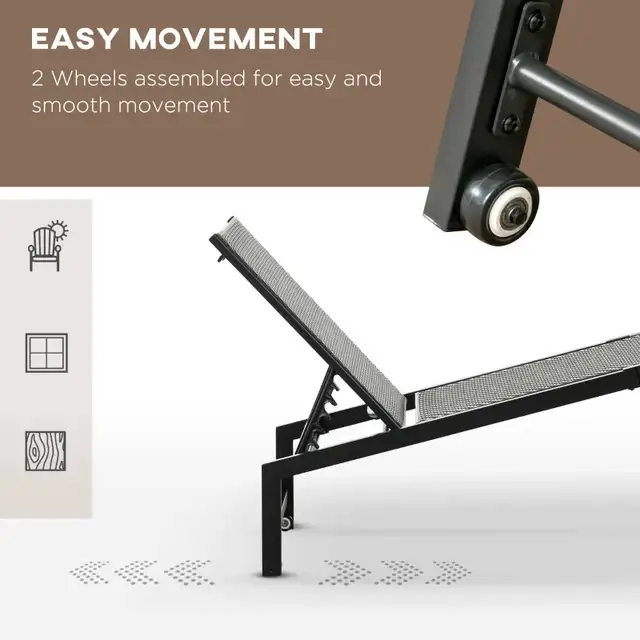 Outdoor Rattan Wicker Patio Lounger Chair Sun Lounger w/ 5-Posit in Patio & Garden Furniture in Markham / York Region - Image 7