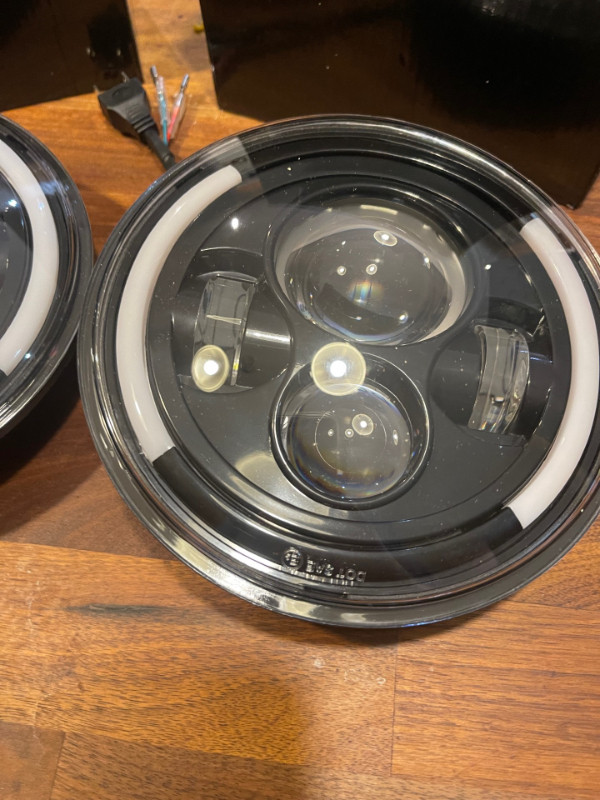 Z MOON 7 INCH ROUND LED HEADLAMPS FOR  JEEP WRANGLER #V1302 in Other Parts & Accessories in Strathcona County - Image 2