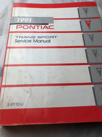 VINTAGE 1991 PONTIAC TRANSPORT FACTORY REPAIR MANUAL #M0938