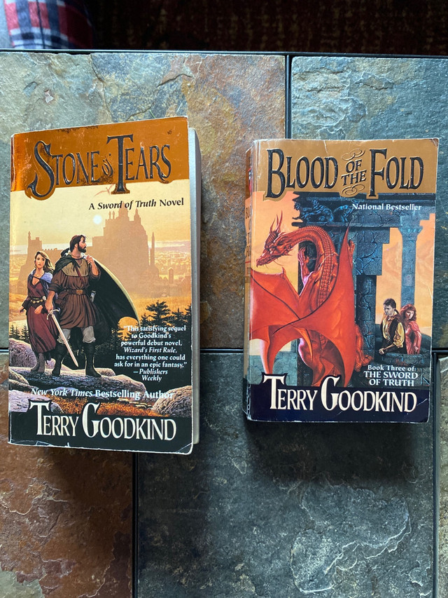 Stone of Tears + Blood of the Fold & Chainfire by Terry Goodkind in Fiction in Edmonton