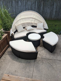 Patio Day Bed and Pop up table 