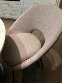 West elm blush pink dining chairs (2)