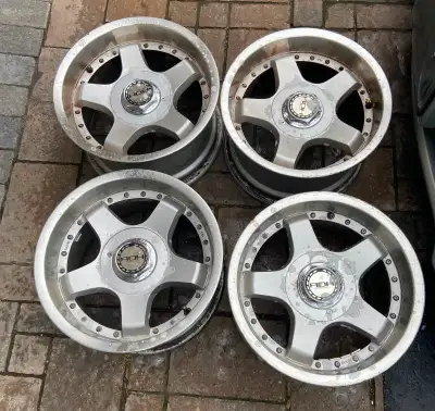Nice set of ROH ZR5 rare vintage old school 15x7 4x108 0-15mm 4x108 JDM bride zeta race seat AE86 Jz...