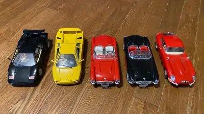 Collectible, sports cars . Asking $30.00 each. Was always displayed on shelves. 1 / 18 scale and som...