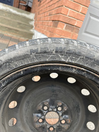 215 45 17 Winter tires x3 on steel rims