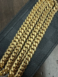 24” 10k SOLID Gold Miami Cuban Necklace Chain 100.60 grams