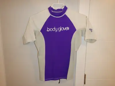 Women’s Body Glove Rash Guard Shirt, Size M, $10 Women’s Body Glove Wet Suit, Small, $30