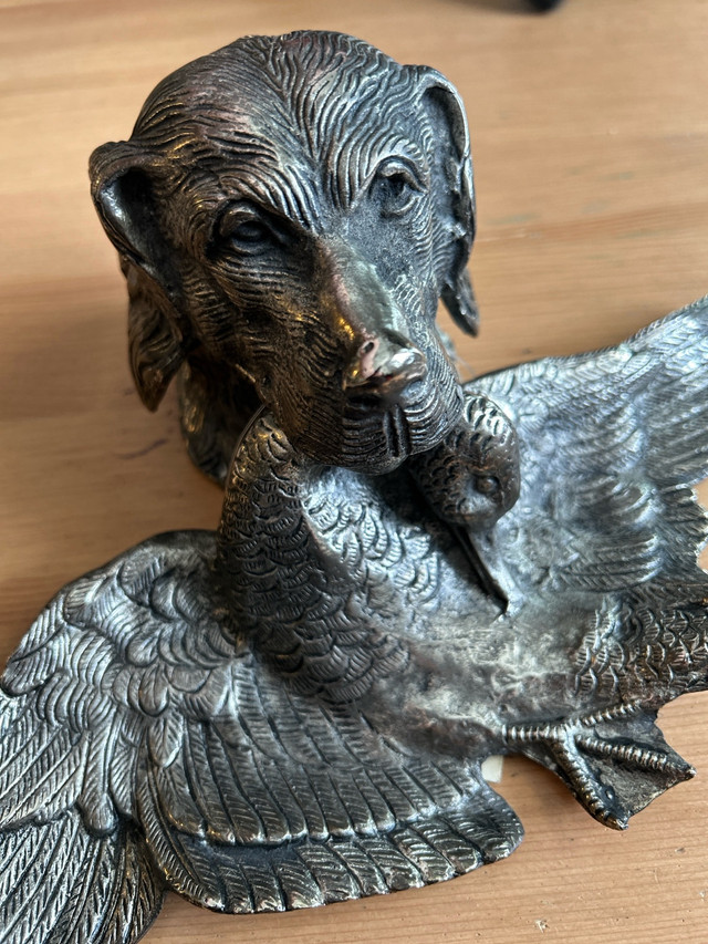 Antique Inkwell: Hunting Dog with Duck in Arts & Collectibles in Calgary - Image 2