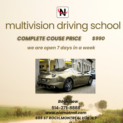 FULL COURSE OF CLASS-5, CAR, FROM APPROVED SAAQ, DRIVING SCHOOL, View more