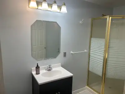 Newly renovated basement with separate entrance and kitchen available from July 1st, 5 minutes from...