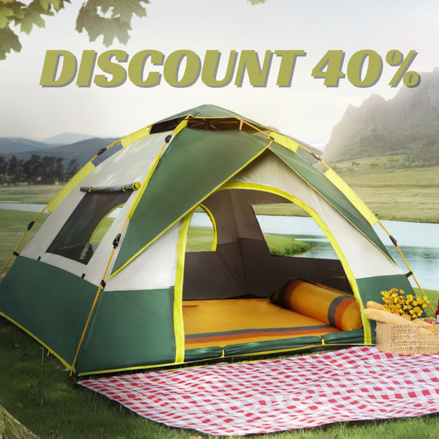 Outdoor Camping Tent Quick Automatic Opening Waterproof Sunshiel in Fishing, Camping & Outdoors in Hope / Kent - Image 2