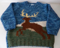 BABY GAP Toddler Sweater with a Deer Size 2 Years AS NEW