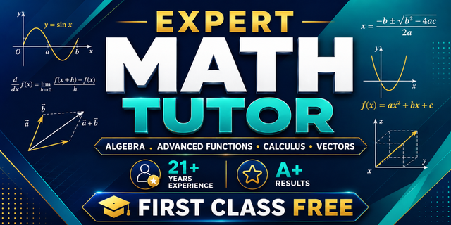 Math Tutor $30/hr | Make Math Finally Click