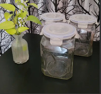 Vintage Style Pack of 3 Glass Containers