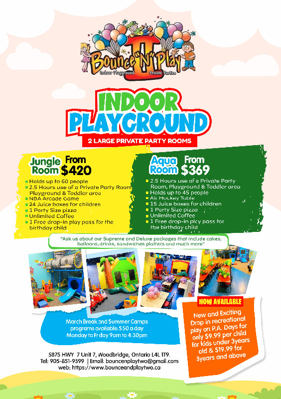 Kids Private Party Rooms & Indoor Playground in Entertainment in Mississauga / Peel Region