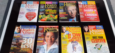 Eight pieces READER'S DIGEST MAGAZINES Back Issues, Canada Edition, 2007 - February, March, April, M...