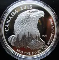 2015 BALD EAGLE Pure SILVER Coin Set-4 Proof Coins MINT IN BOX!!