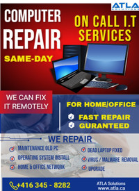 Same-Day I.T Services & Computer Repair, call Andy:(416)345-8282