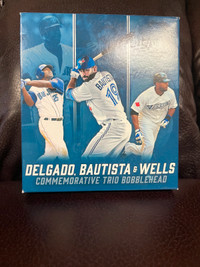 Delgado Bautista Wells Blue Jays Bobblehead Brand New In Box