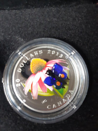 2013 $20 Silver, Purple Cornflower & Murano Butterfly