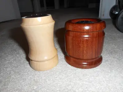 HAND TURNED BOX ELDER SALT OR PEPPER SHAKER, View more
