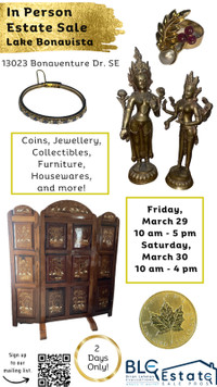 Estate Sale - 2 days only!!! March 29 and 30th!