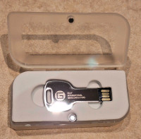 5 Pack USB2.0 key shaped flash drive - Silver Chrome