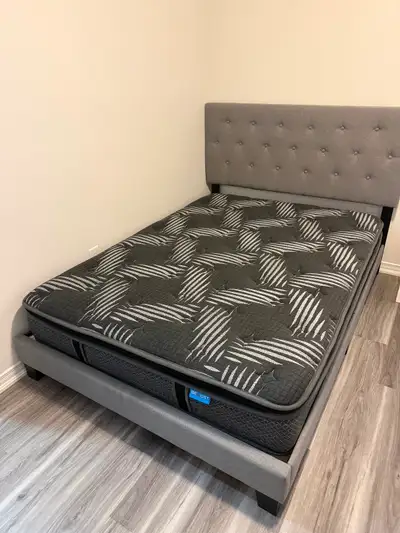 Double size bed frame with mattress, View more