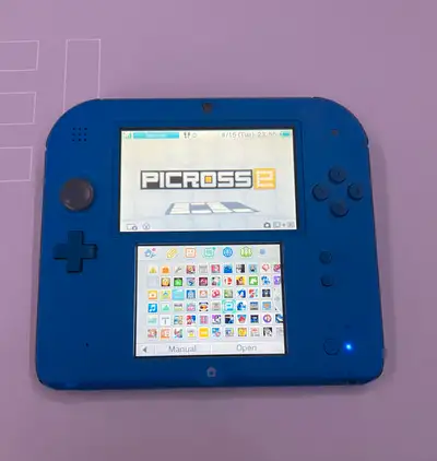 Nintendo 2DS with 61 Games Blue Black, View more