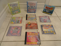 KARAOKE CD+Gs- PARTY TYME 5,7, & ROCK & ROLL SET & SINGLE CDs