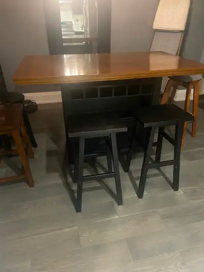 Tall table- 4 stools, View more